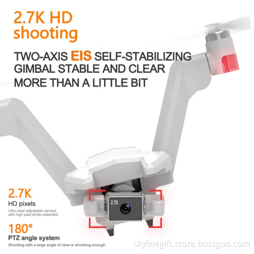 2022 NEW L100 Professional Drone Dual HD Camera EIS Two-Axis Gimbal Camera Helicopter RC Distance 1.2KM Brushless Quadcopter Toy